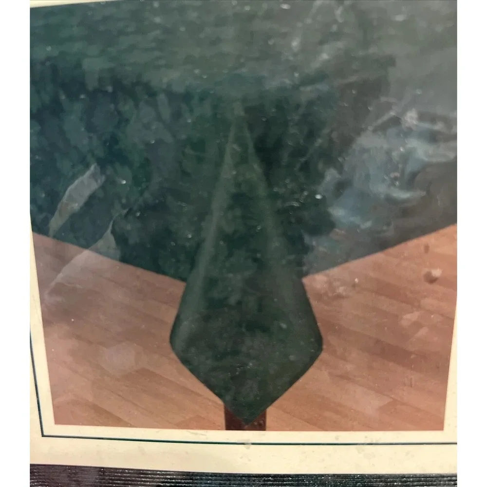 New Christmas Damask Tablecloth Poinsettia‎ Green Sz 52 X 70